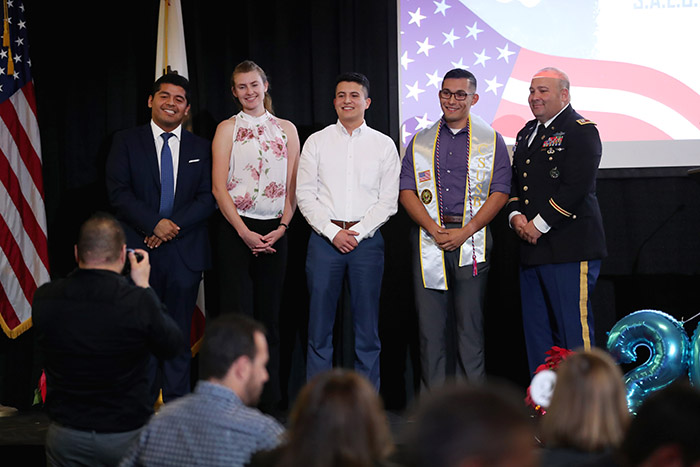 Student veterans receive their graduation stoles, No. 2
