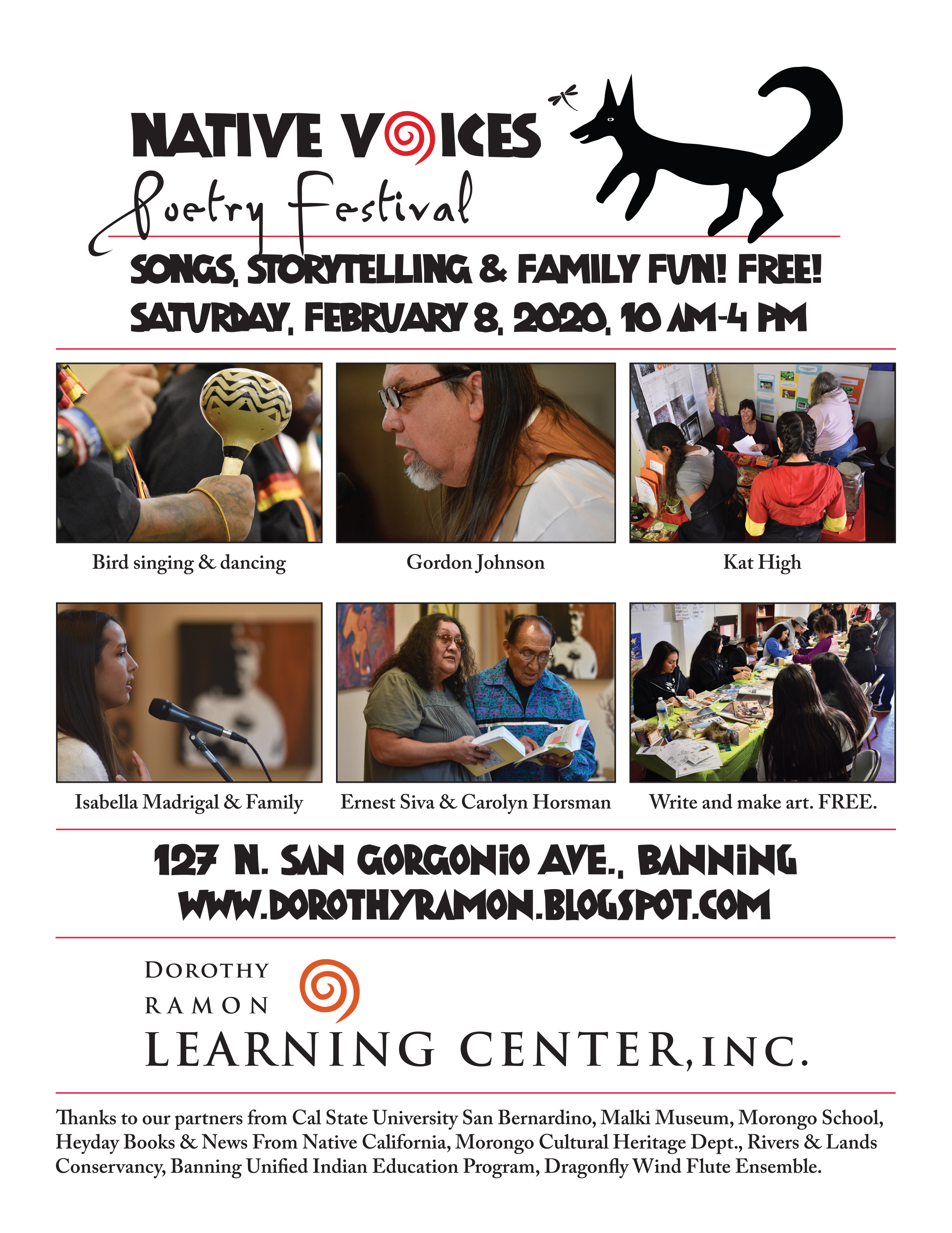 Annual Native Voices Poetry Festival set for Feb. 8 at Dorothy Ramon Learning Center in Banning