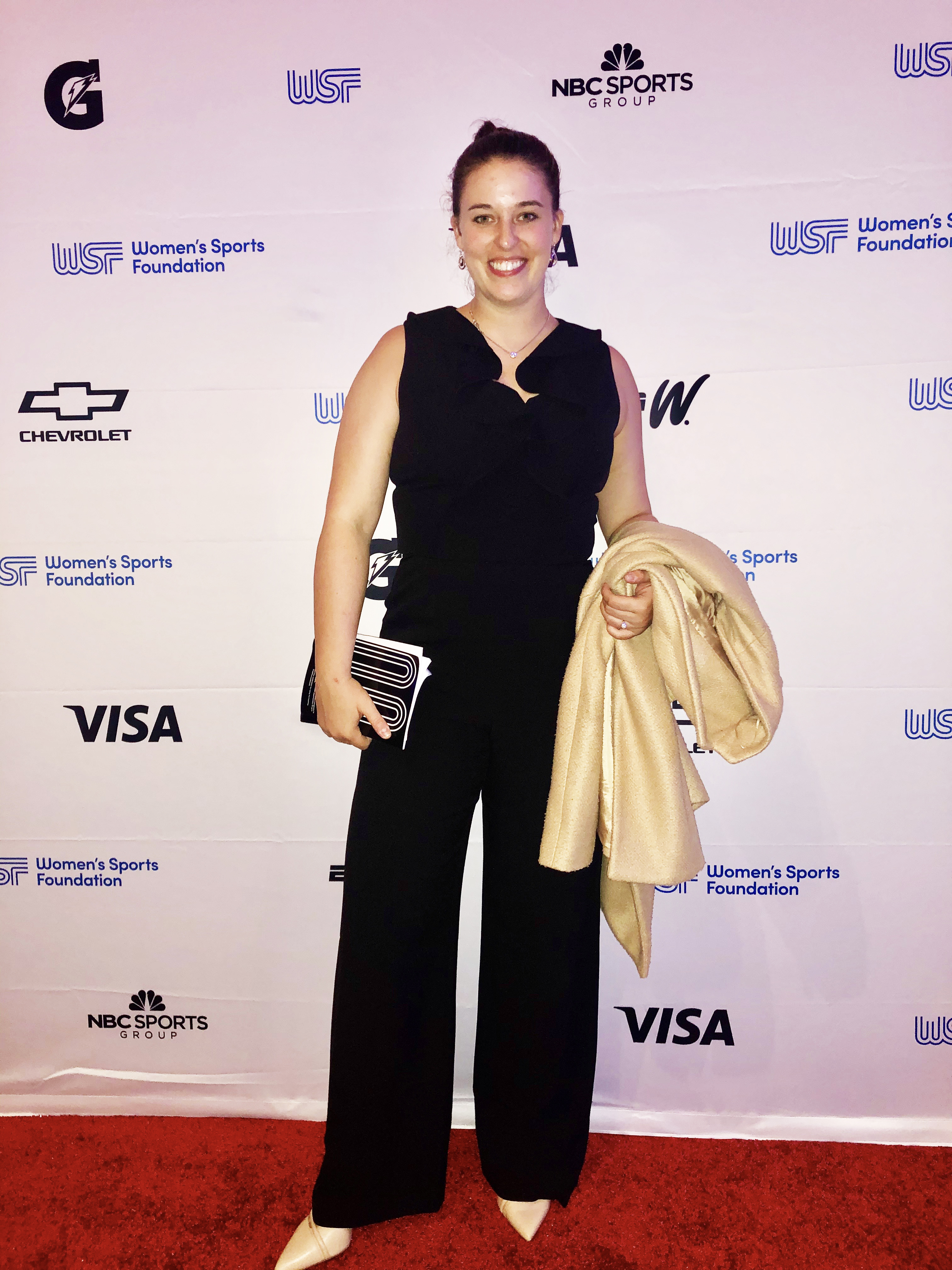 Kelcie Tolan at the WSF’s Athlete Leadership Connection event in New York City, where she received the Tara VanDerveer grant.